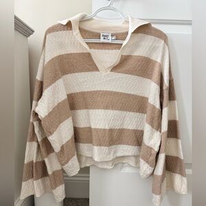 Princess Polly Striped Collared Long Sleeve Shirt